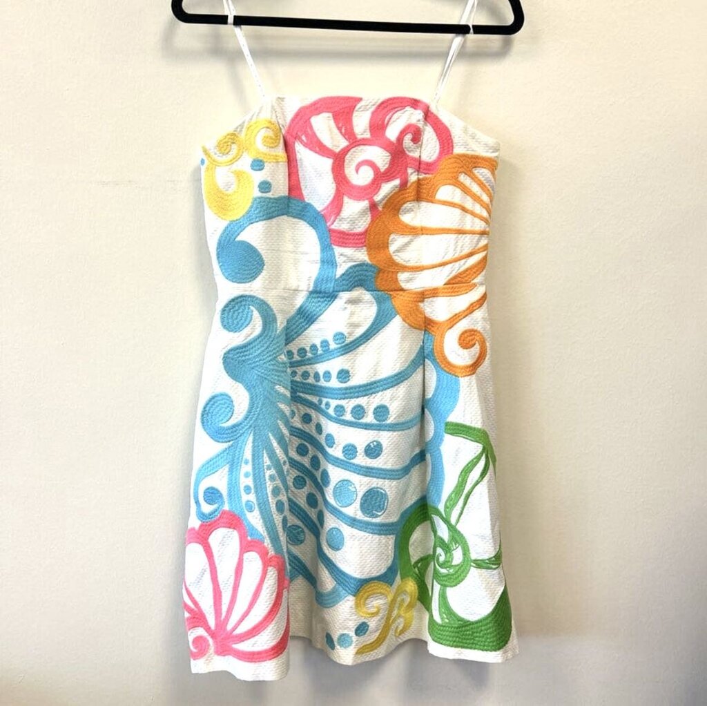 Strapless Abstract Embroidery