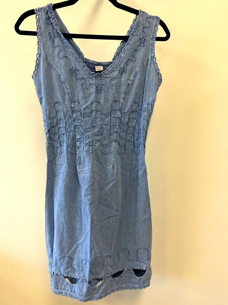 V-Neck Floral Accent