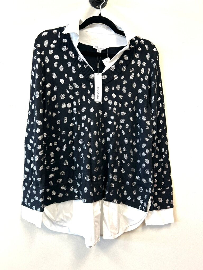 NWT Metallic Spots Double Shirt