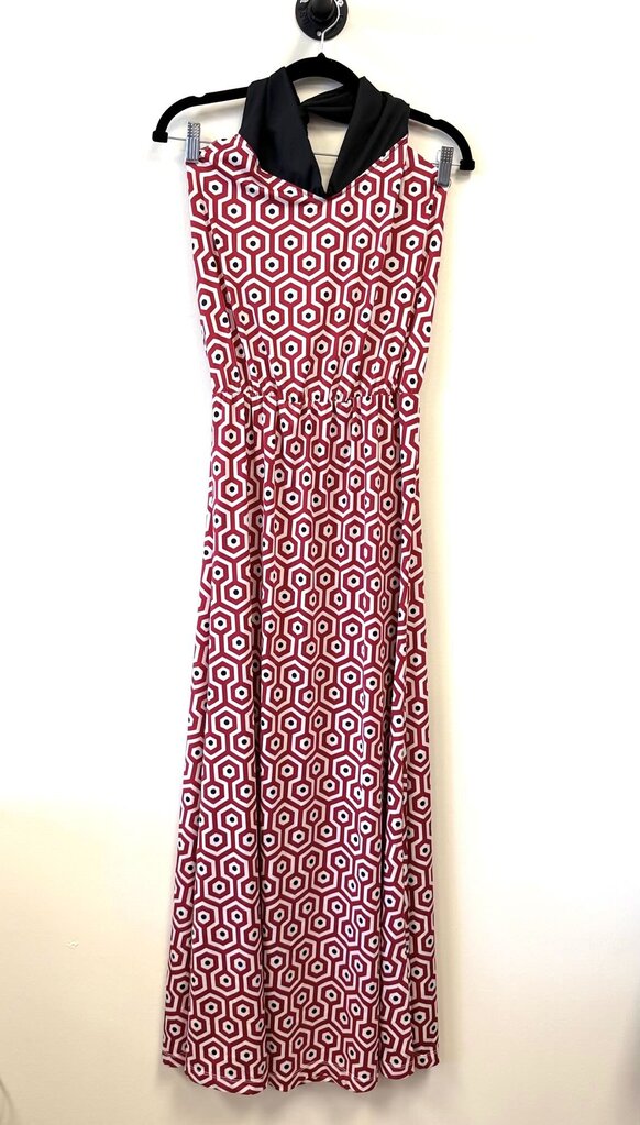 Halter Neck Geometric Print