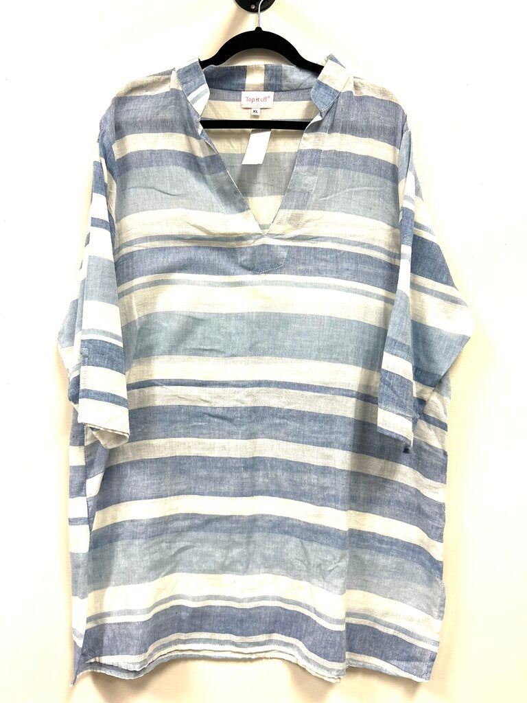 Striped V-neck