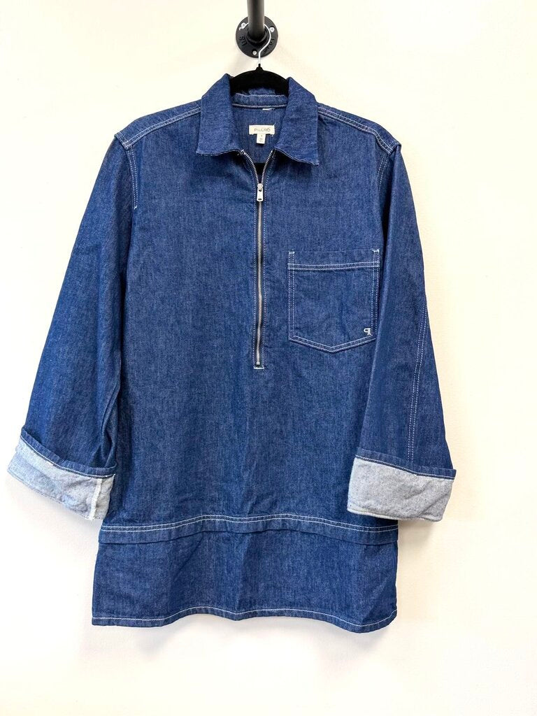 Denim LS 1/2 Zip