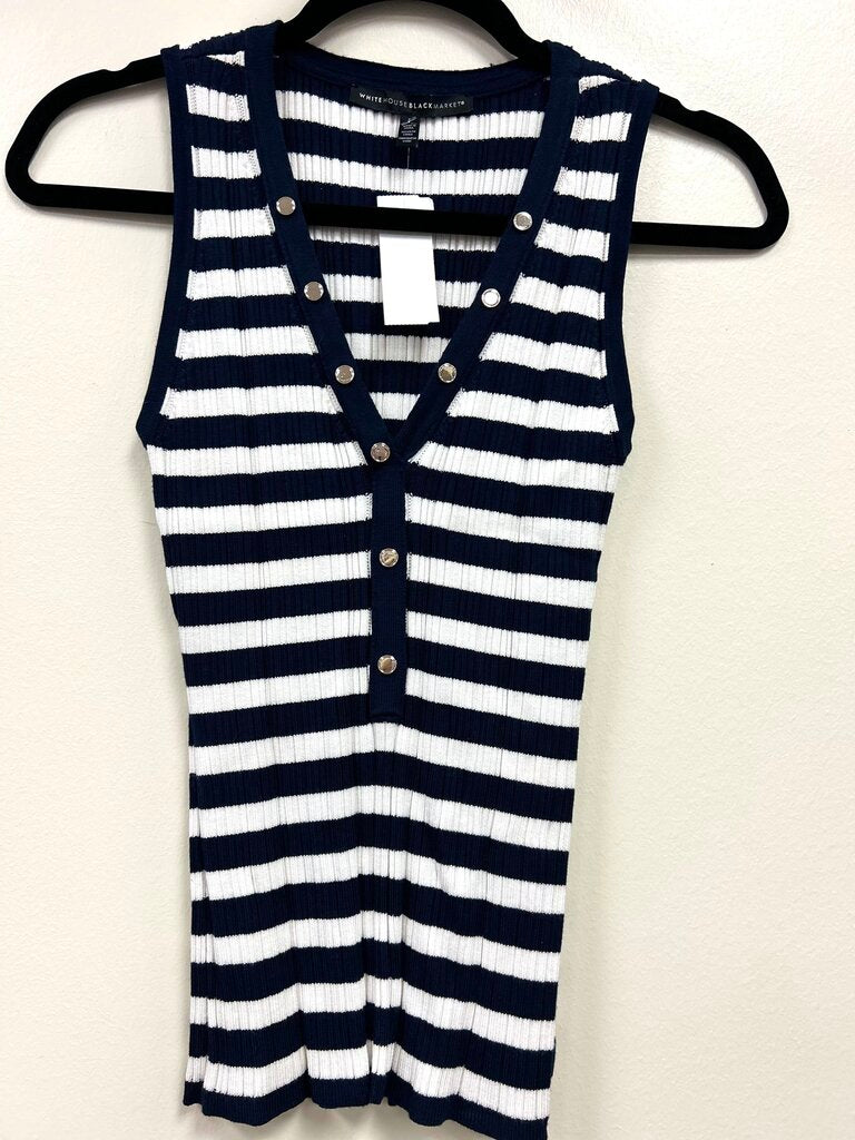 Striped V-neck Ribbed