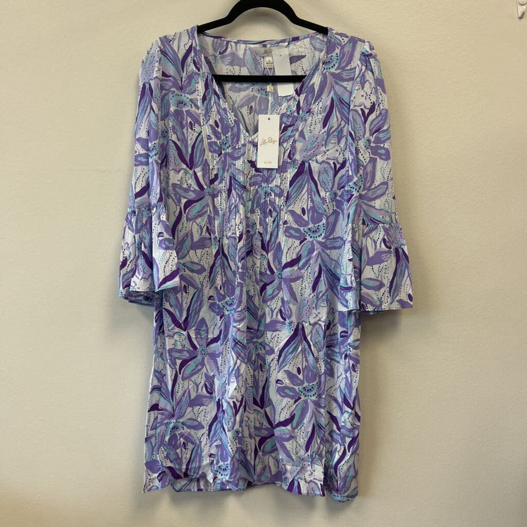 NWT Pleats Bell Sleeve Floral