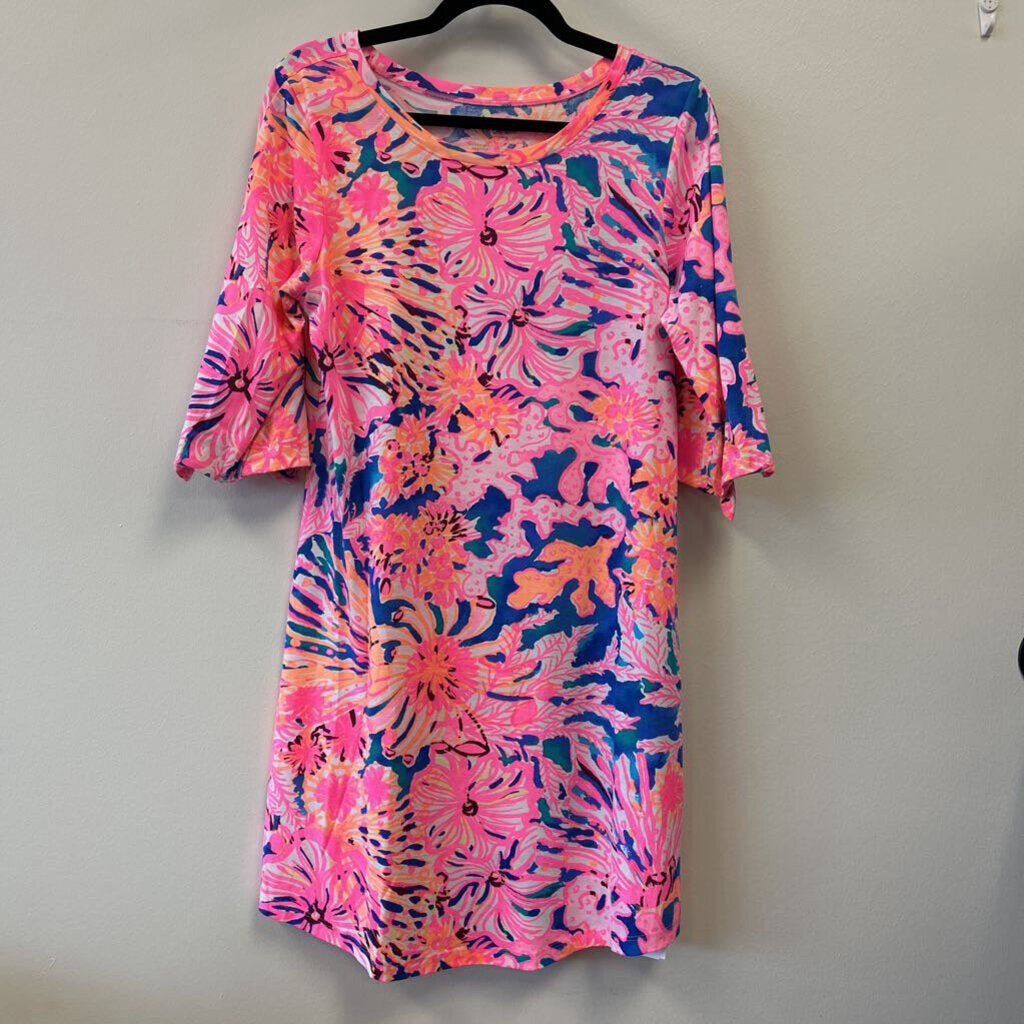 Crew Neck Floral w/ tie sleeve