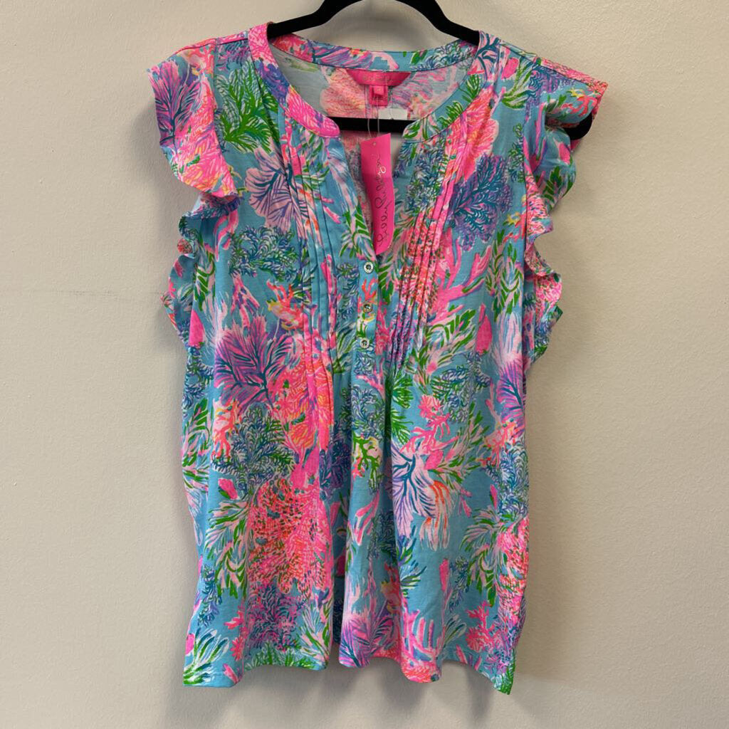 NWT Cap Sleeve Pleat front