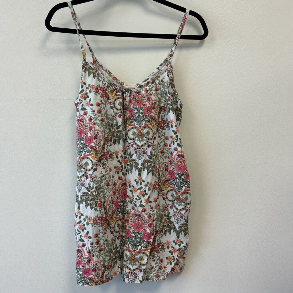 Linen Floral Spaghetti Strap