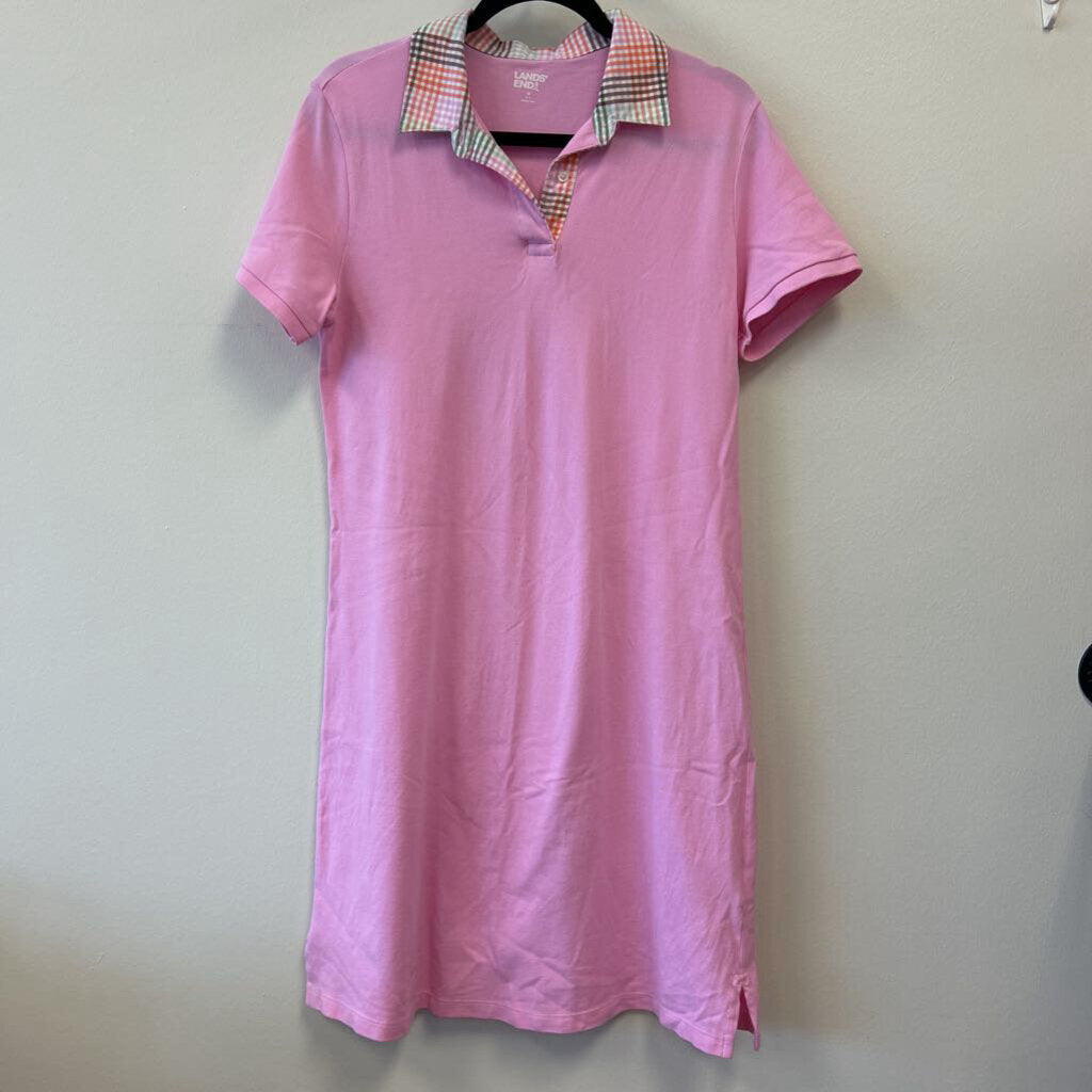 SS Plaid Collar Polo Style Dress
