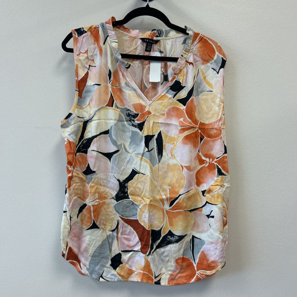 Floral V-neck ruffle collar