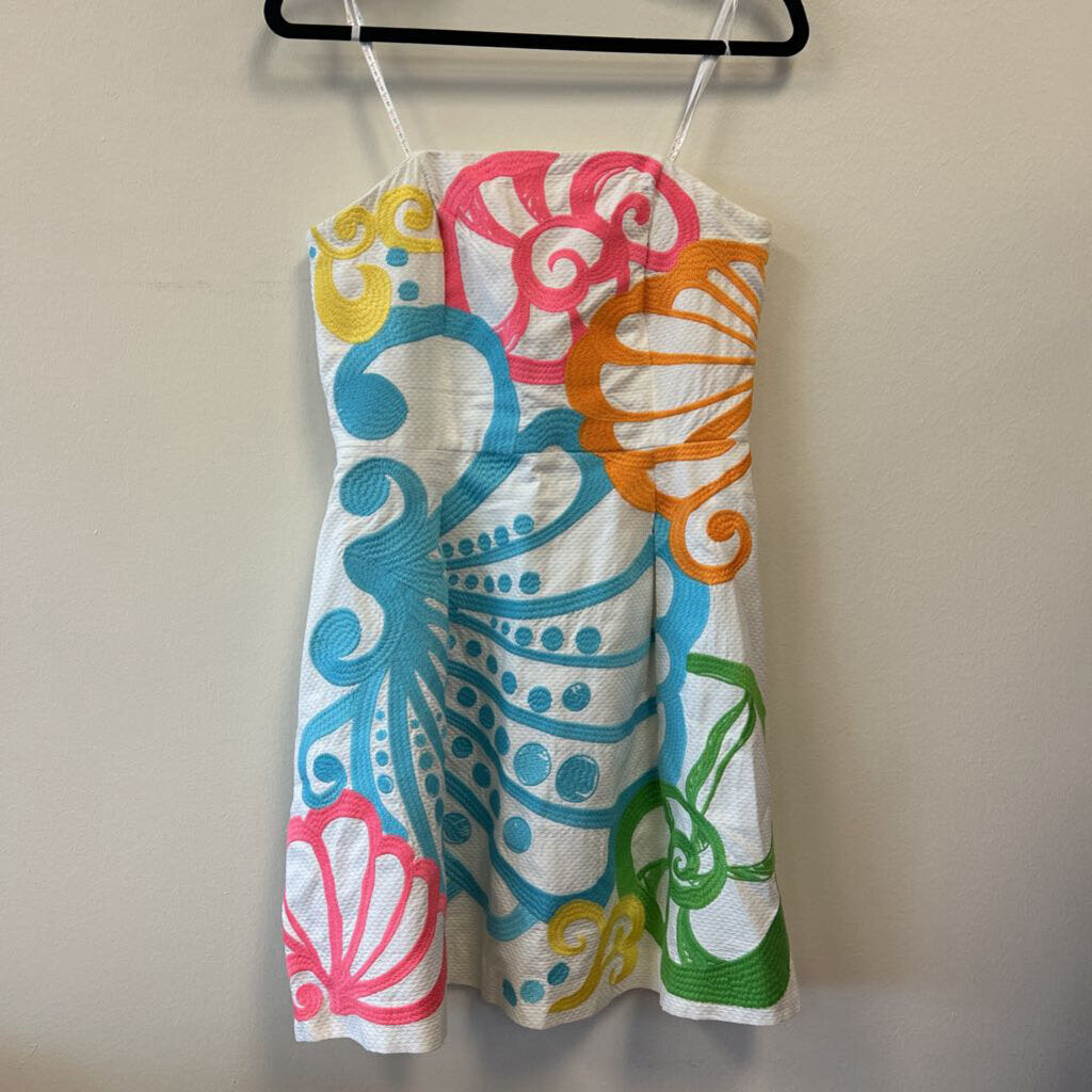 Strapless Abstract Embroidery