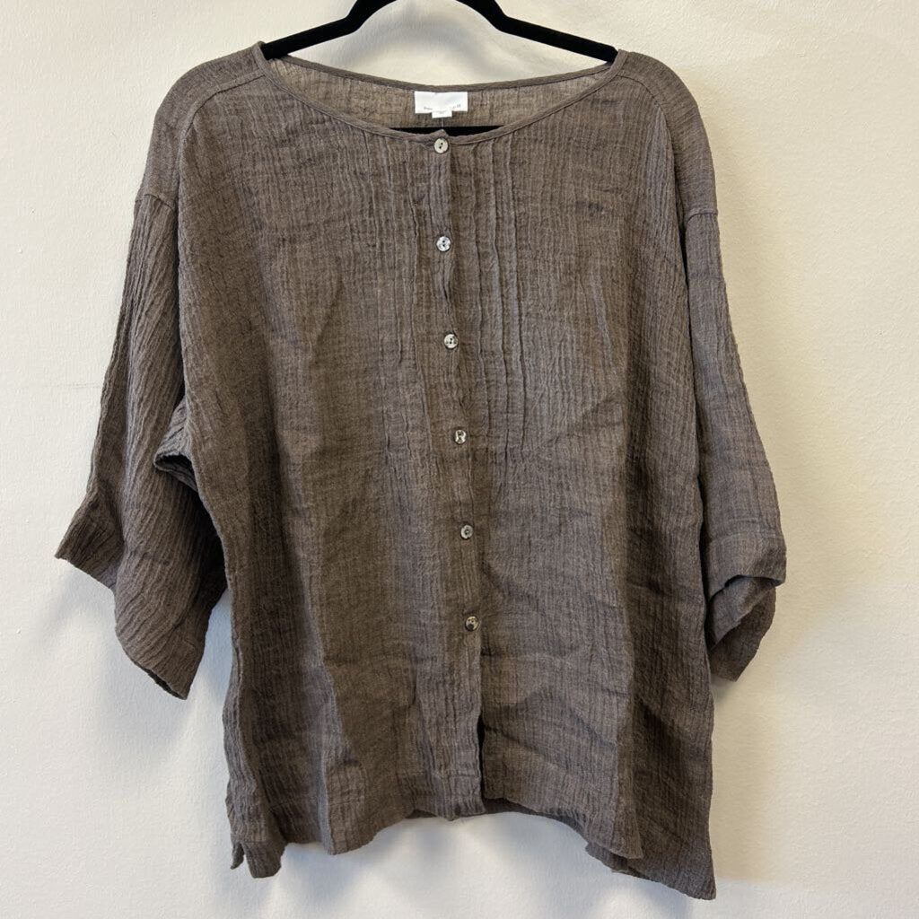 1/2 Sleeve Linen Button Down