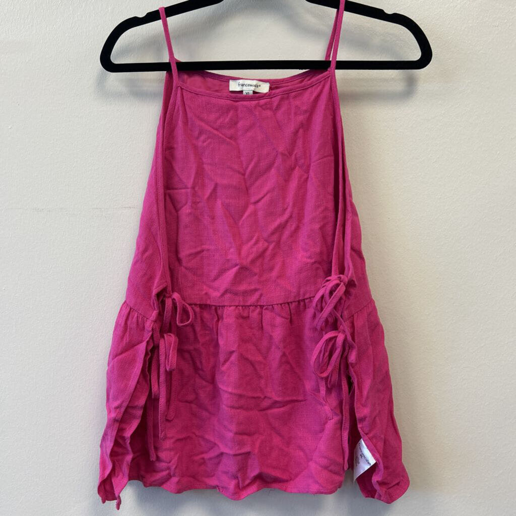 Linen Blend Side Ties Sleeveless
