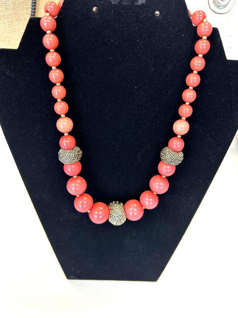 Coral Color Necklace