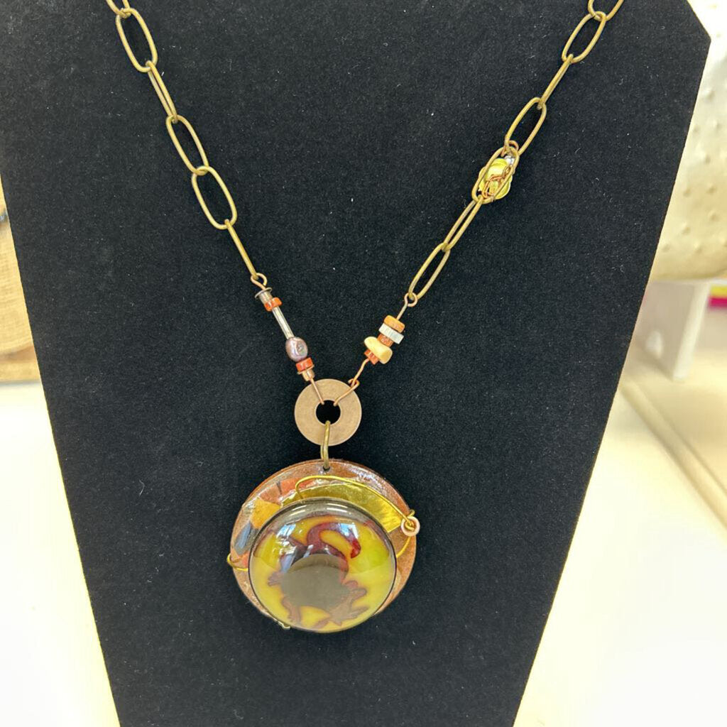 Resin & Wire Link Necklace