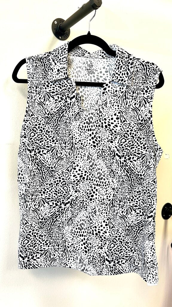 Animal Print V-neck