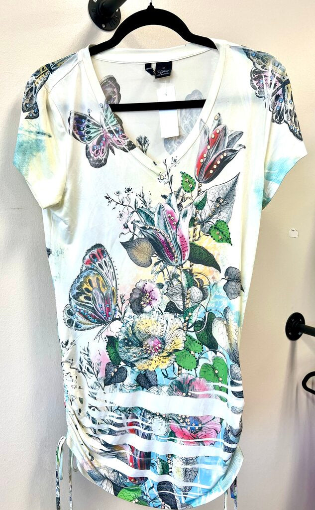 SS Butterfly & Floral ruched