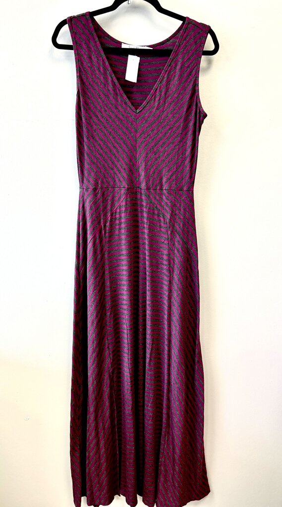 Striped V-neck sleeveless