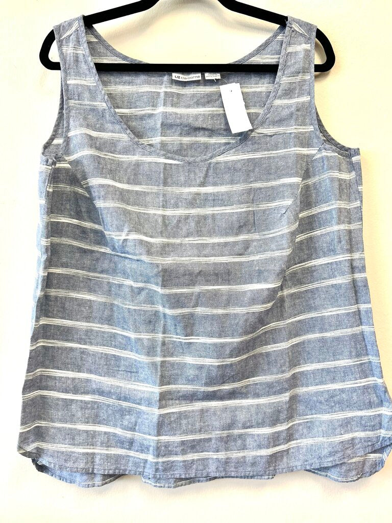 Striped Linen Blend Tank