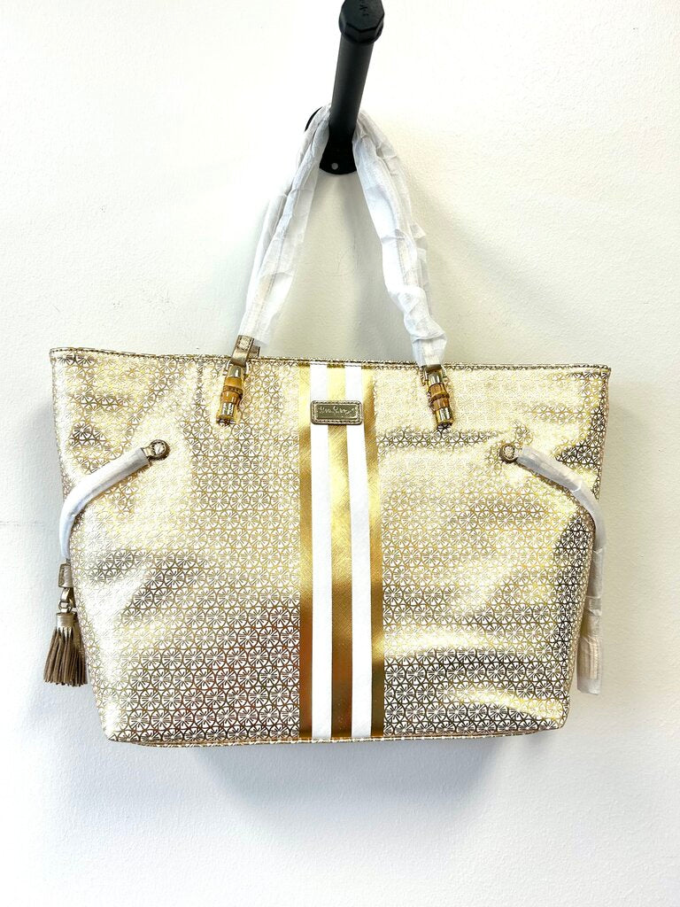 NWT Mizner Tote w/ Metallic Lemons