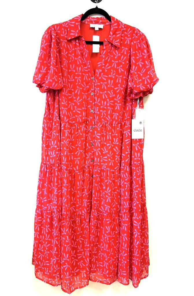 NWT SS Bow Pattern Button Down