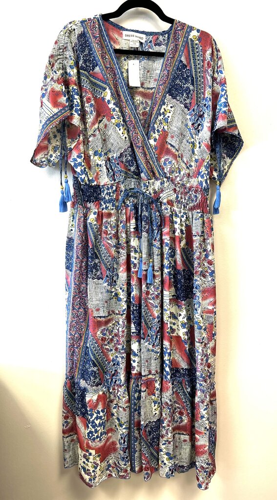 Floral Elastic Waist w/ Tassels