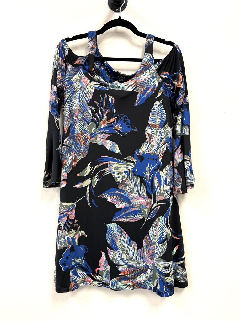 Leaf Print Cold Shoulder