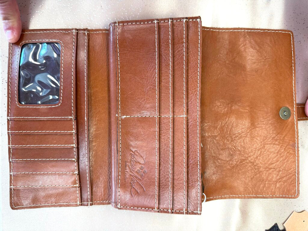 Floral Continental trifold wallet