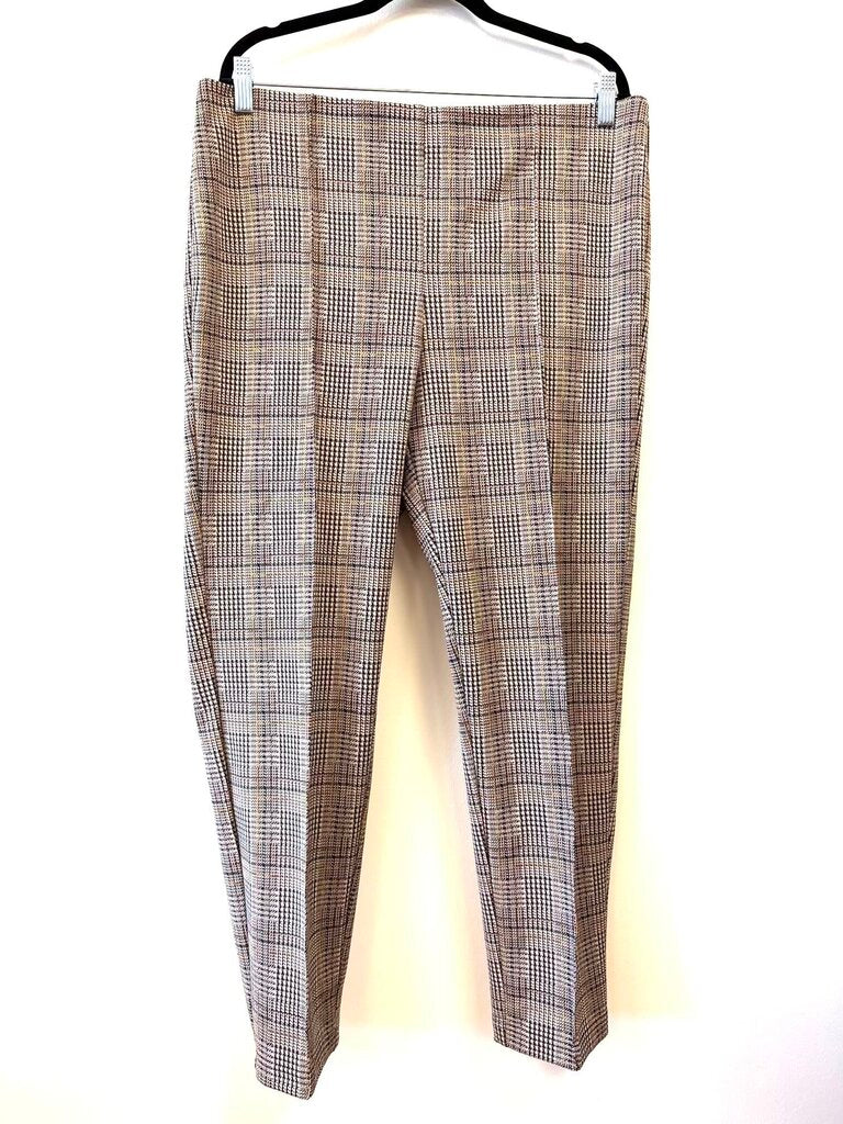 Plaid Pull On Elastic Waist