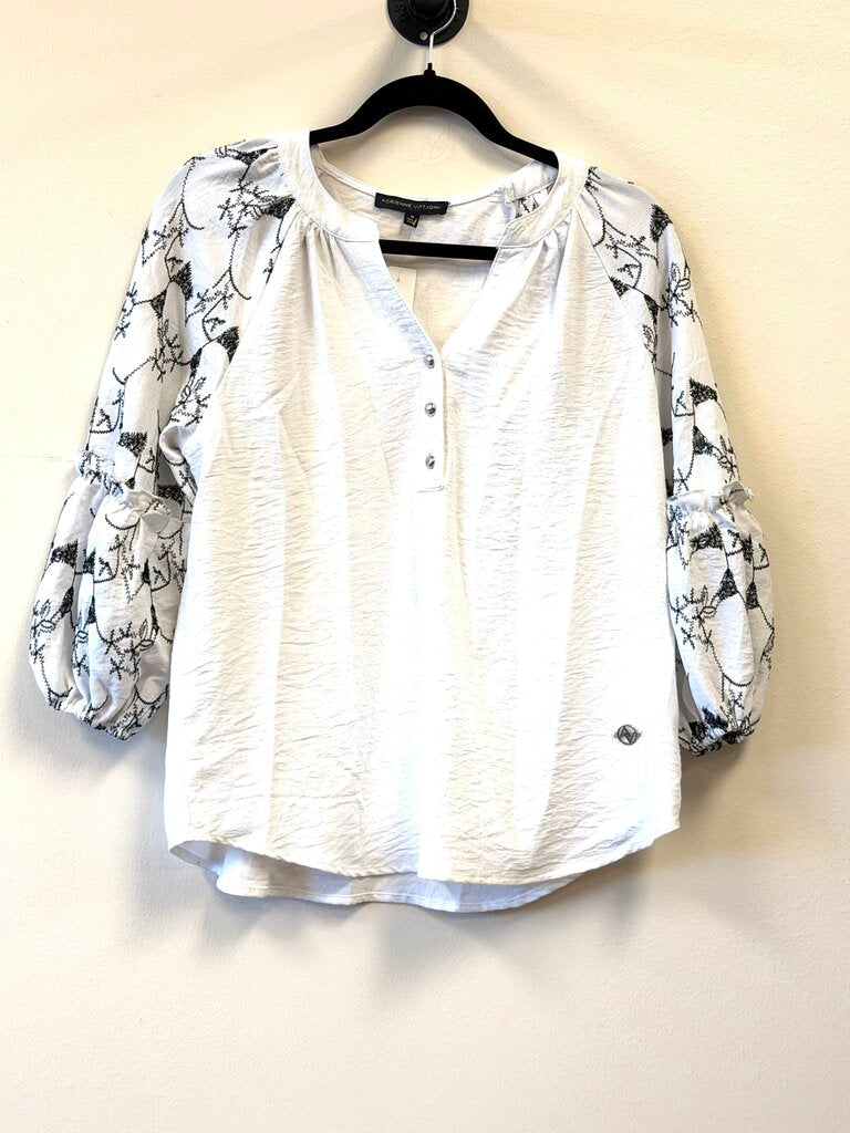 V-neck Embroidered Accents
