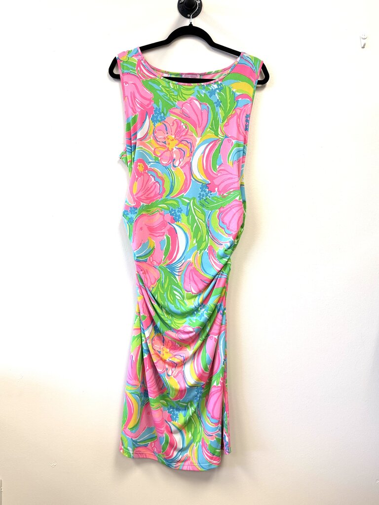 Sleeveless Ruched Floral