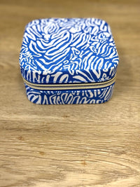 Quilted Jewelry Case Zebra Print