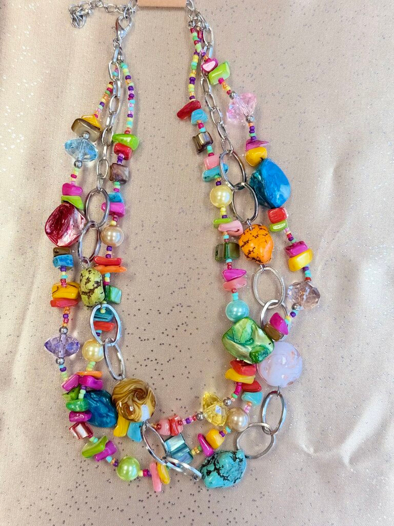 3 Strand Multicolor Neck