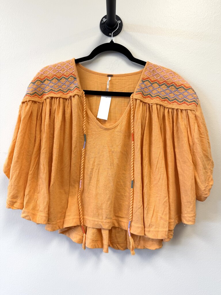 SS Half Shirt Embroidered Accent