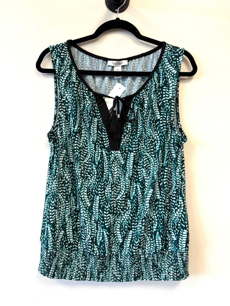 Elastic at waist Leaf print