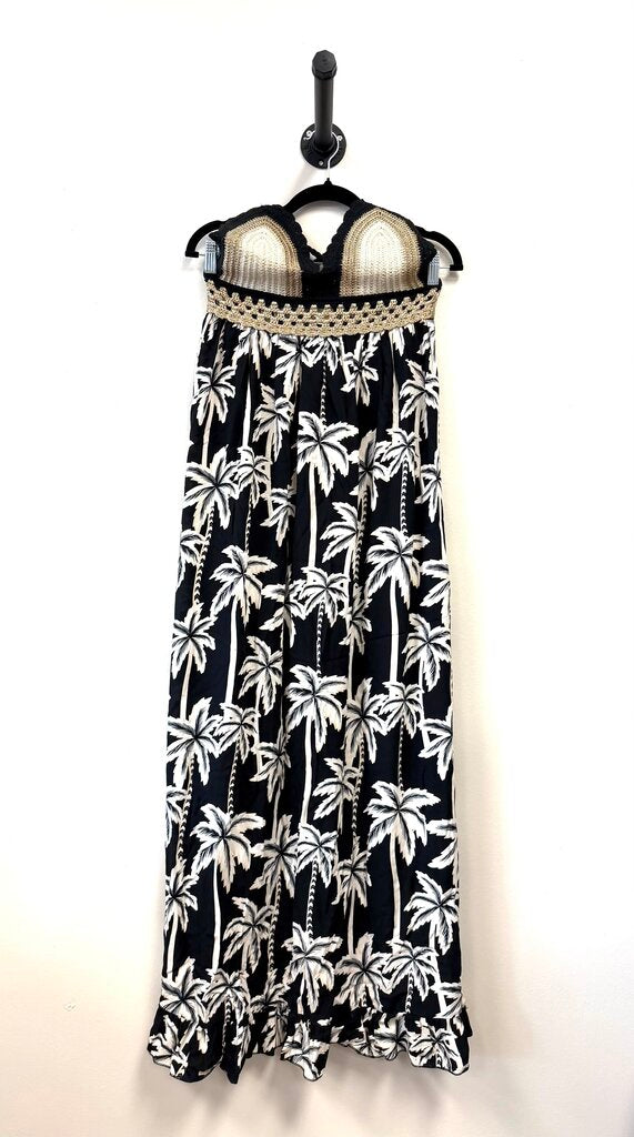 Crochet top Palm Tree print