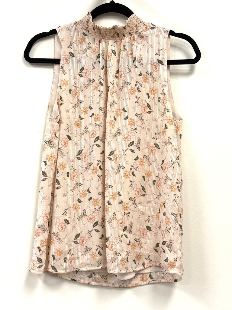 Floral Ruffle Neck