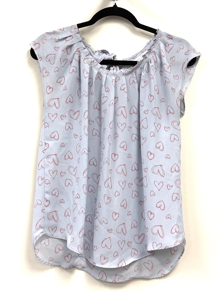 Heart Pattern pleated neck