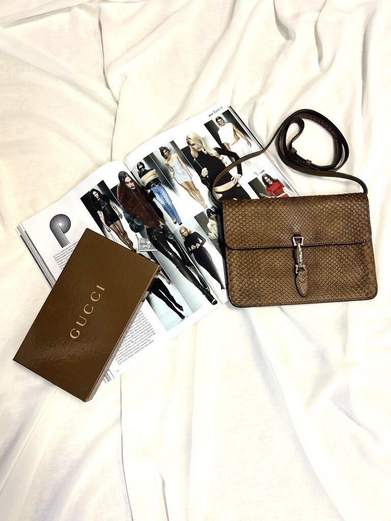 Python Jackie Flap Bag