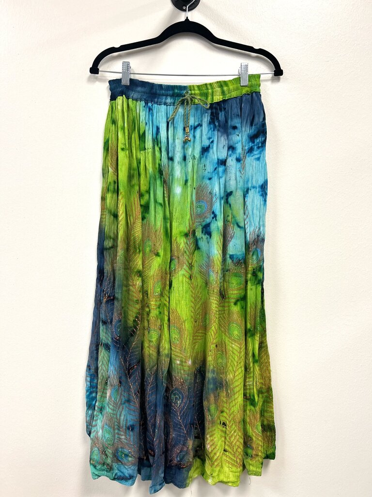 Tie Dye Peacock Feather print