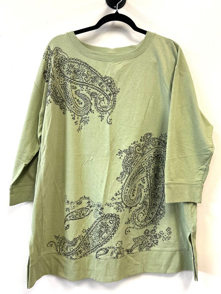Paisley print 3/4 sleeve