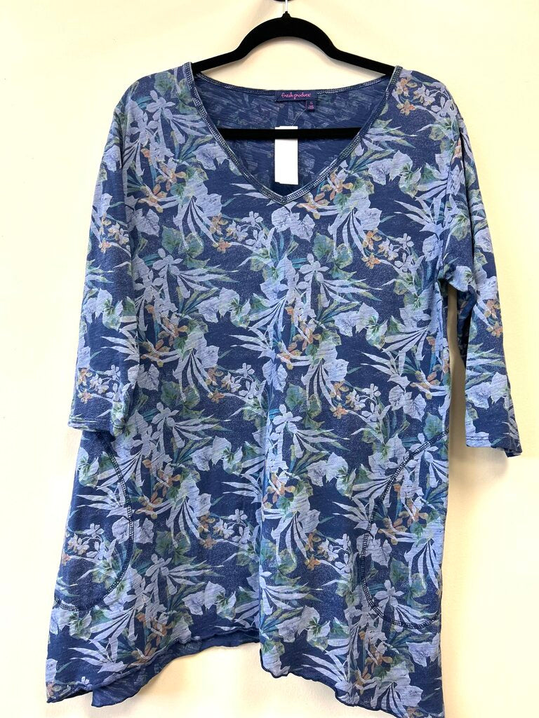 LS Floral V-neck