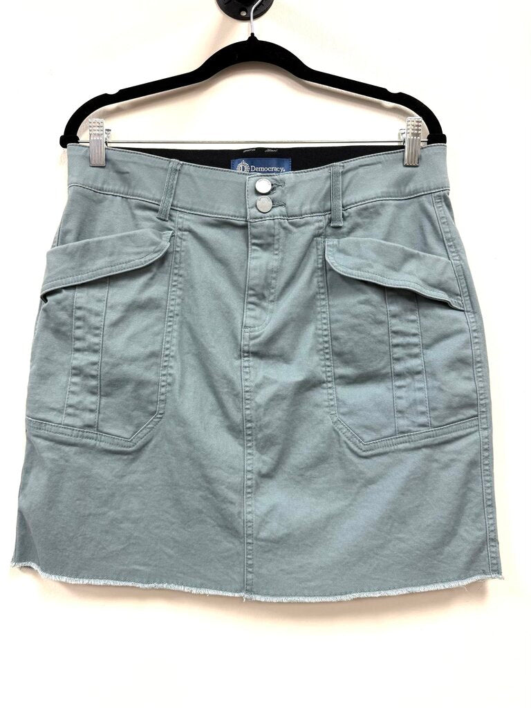 Raw edge hem stretch Skirt