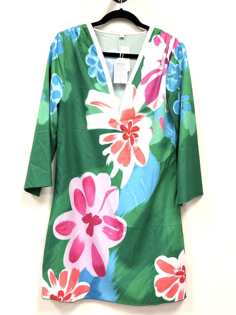 LS Floral V-neck