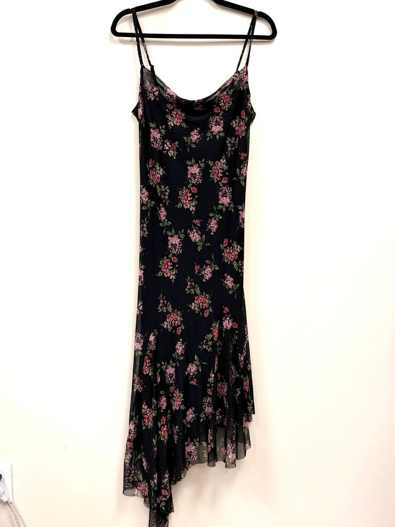 Spaghetti Strap Floral Mesh