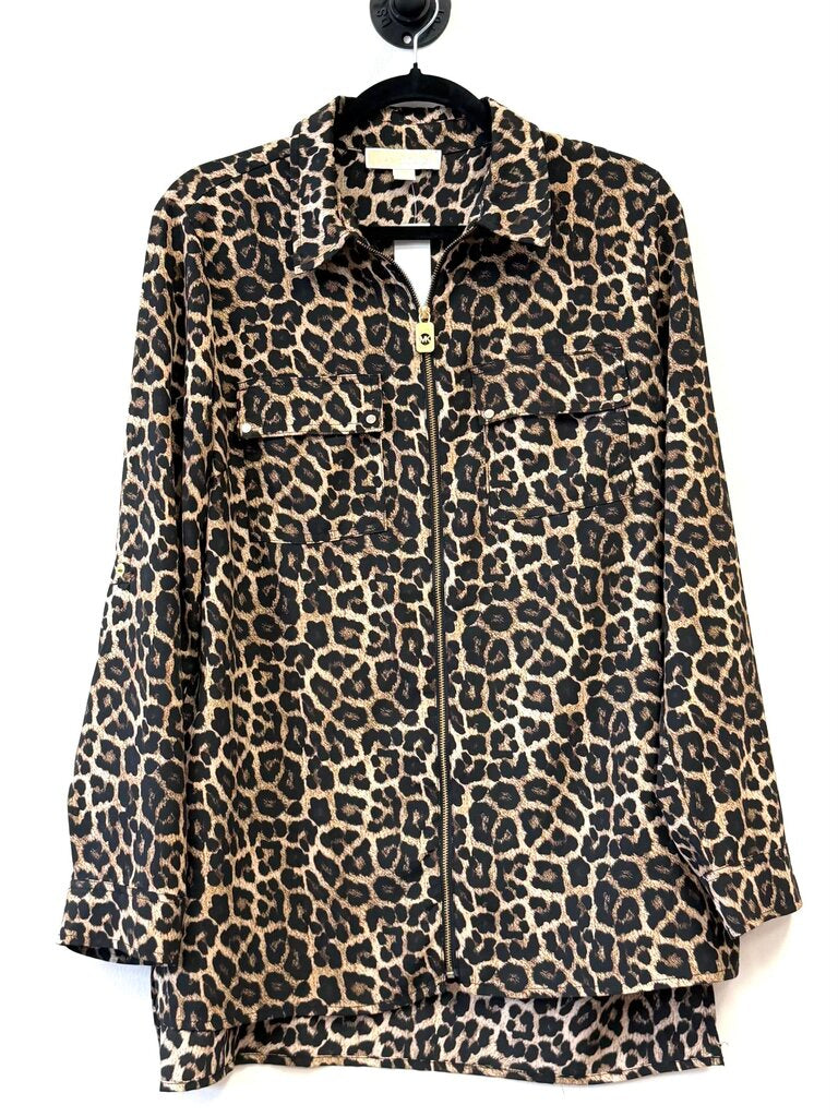 Animal Print Zip Up
