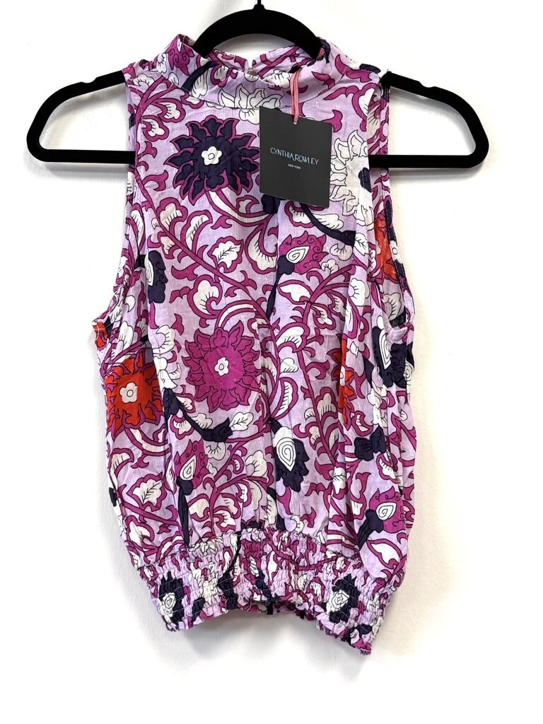 NWT Floral Mandarin Collar