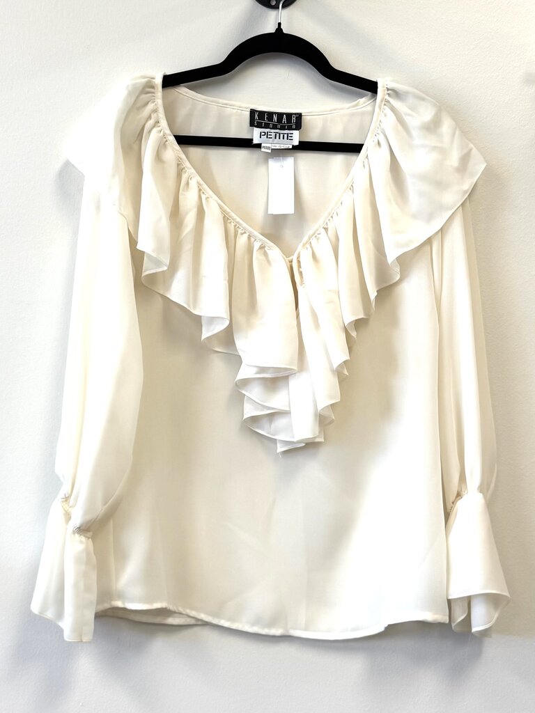 Ruffle V-neck
