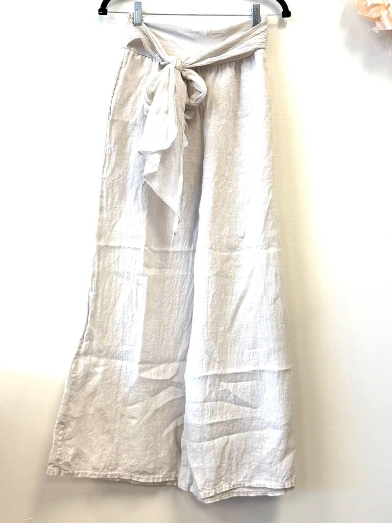 Linen Elastic Waist w/ tie in front